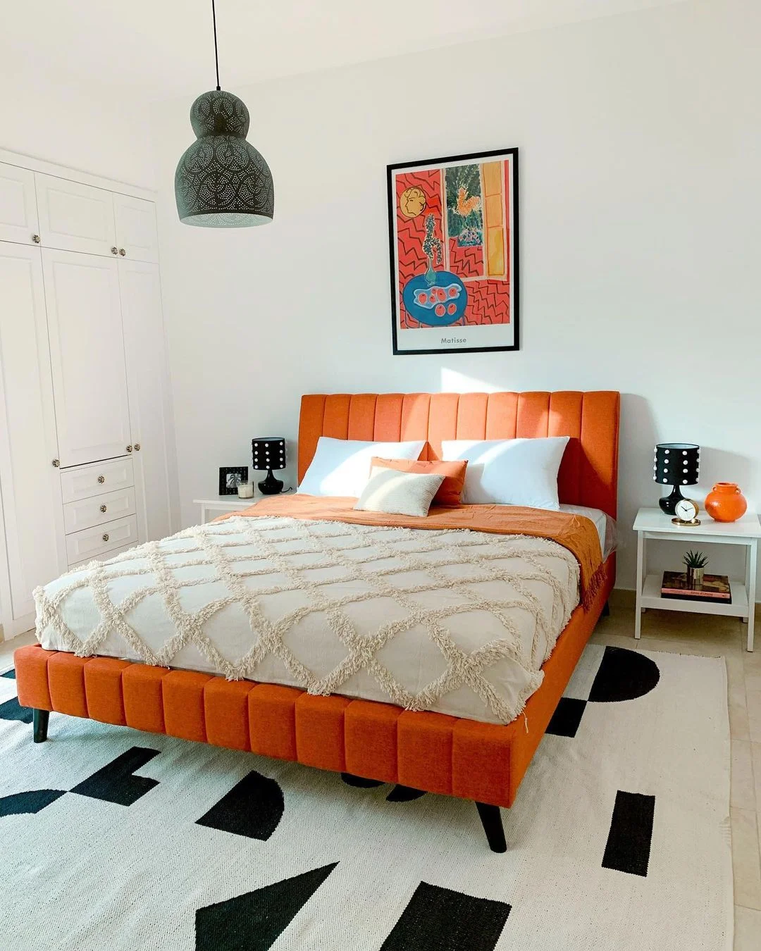 Modern Orange Pop Bedroom