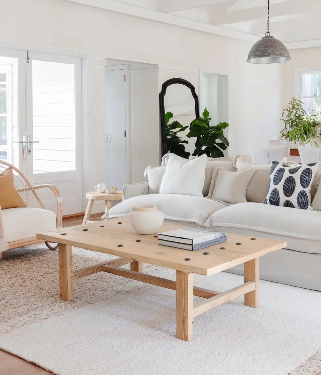 Bright and Airy Living Room with Natural Textures