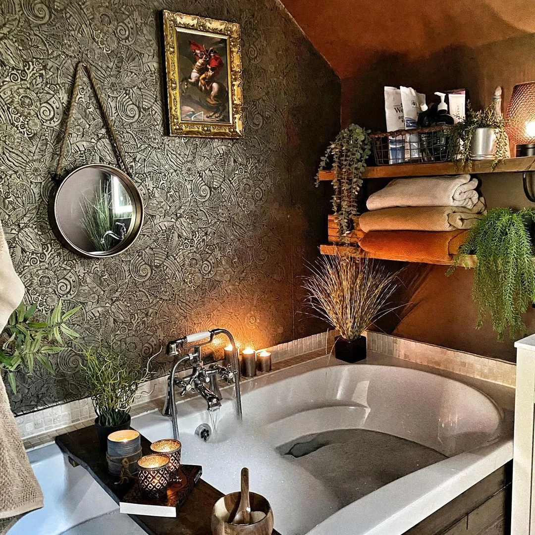 Maximalist Bohemian Bathroom