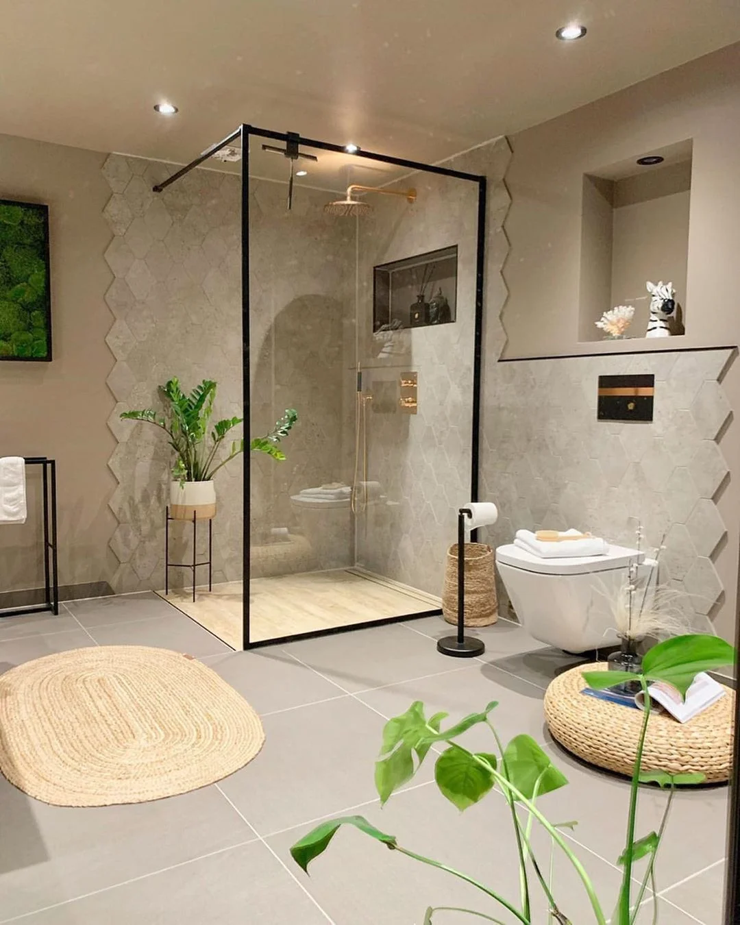 Modern Scandinavian Bathroom with Walk-in Shower