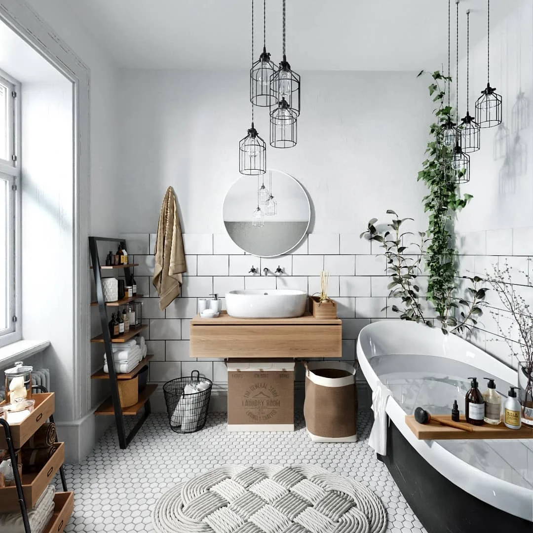 Rustic Industrial Scandinavian Bath Haven