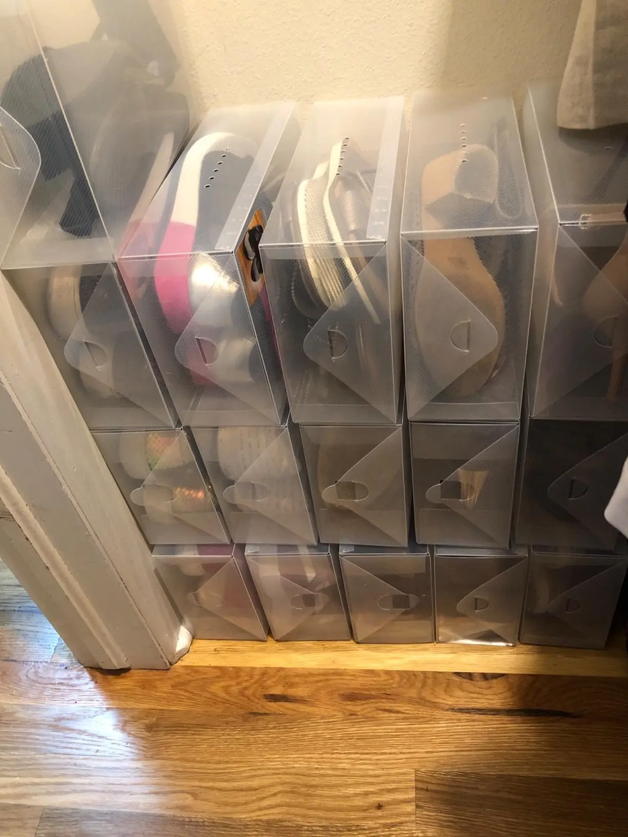 Stackable Clear Shoe Boxes for Easy Visibility