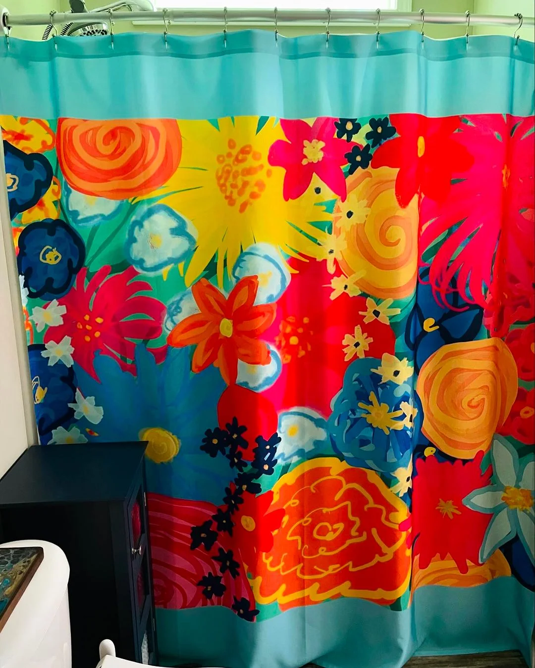 Vibrant Floral Shower Curtain