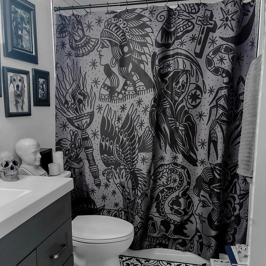 Tattoo Flash Shower Curtain