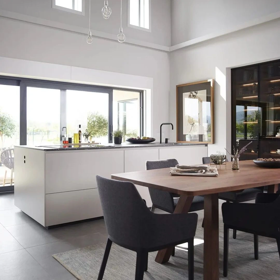 Minimalist Spanish Kitchen with Sunlit Simplicity