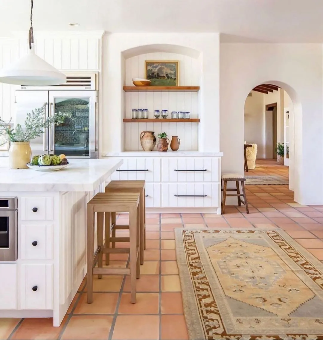 Bright Spanish Kitchen with Terracotta Flair