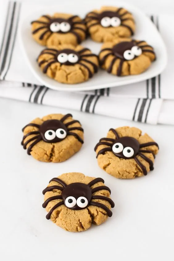 Peanut Butter Spider Cookies