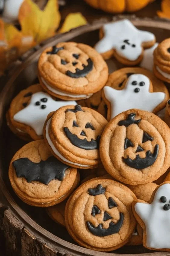 Vegan Pumpkin Spiced Halloween Cookies