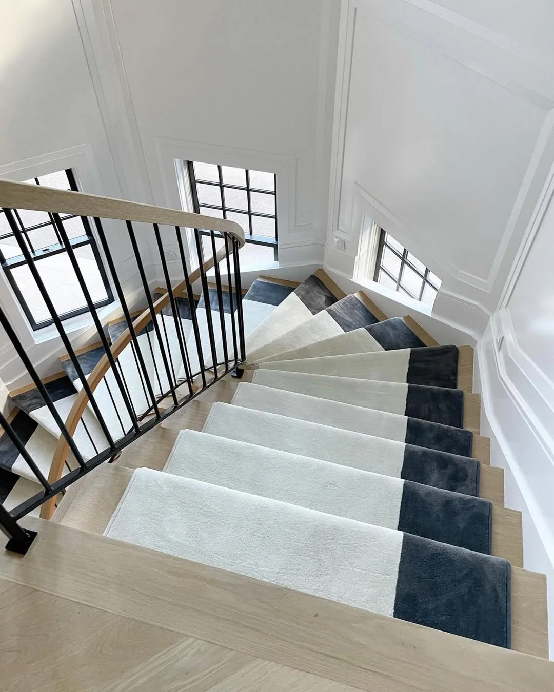 Modern Two-Tone Stair Runner