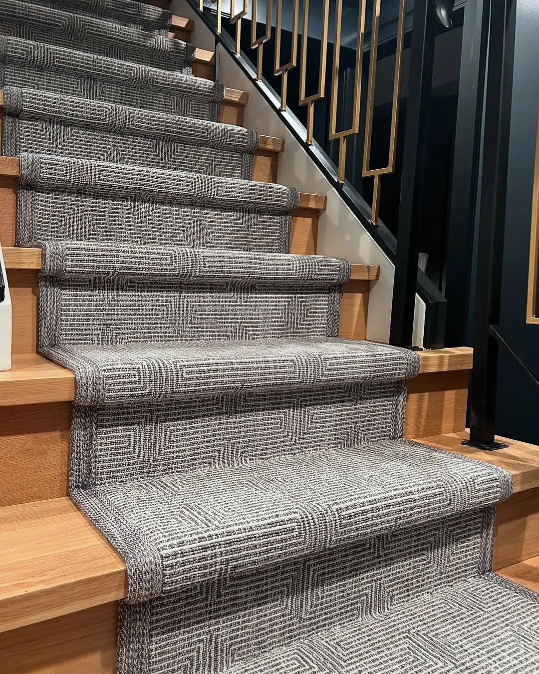 Modern Geometric Stair Runner