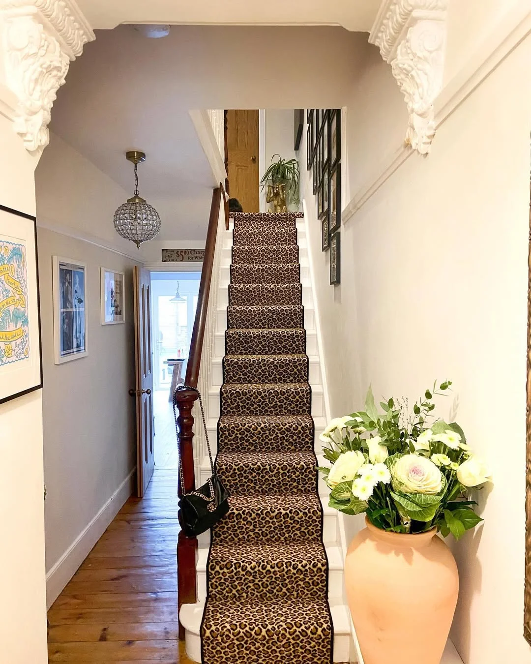 Bold Leopard Print Stair Runner