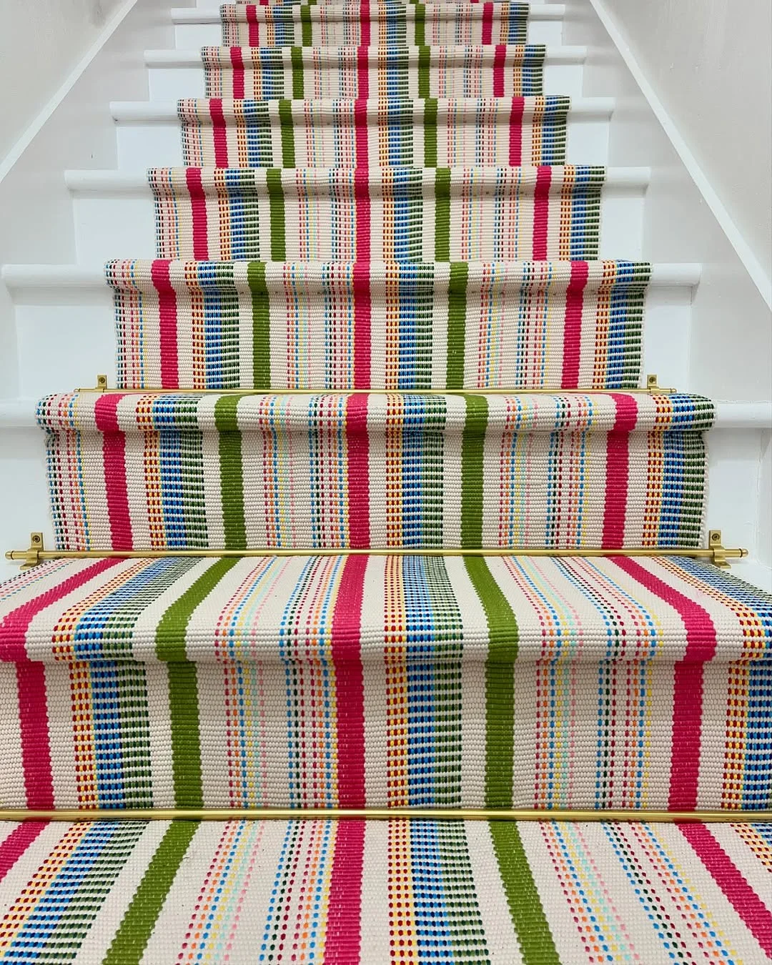 Colorful Striped Stair Runner