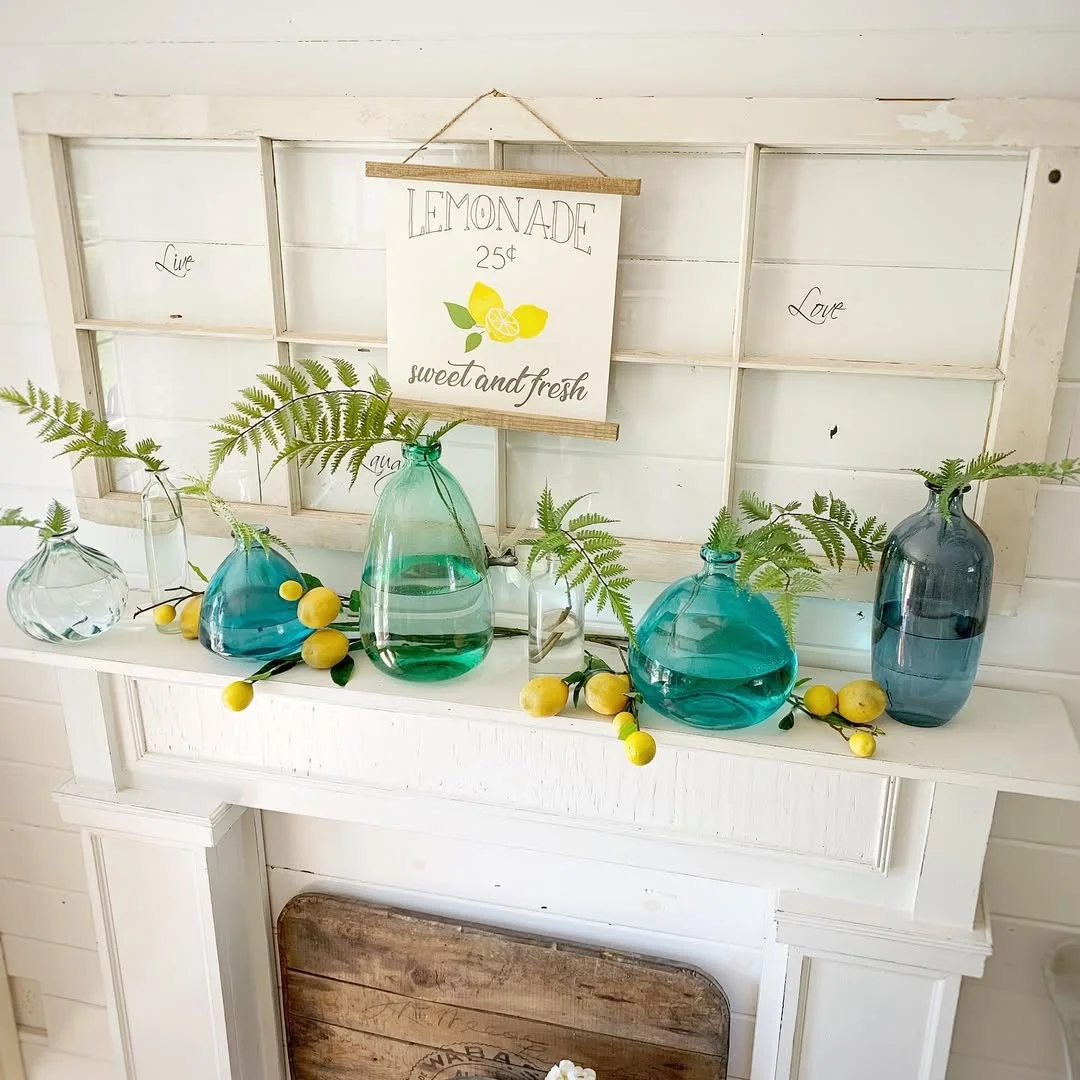 Refreshing Lemonade-Inspired Summer Mantel