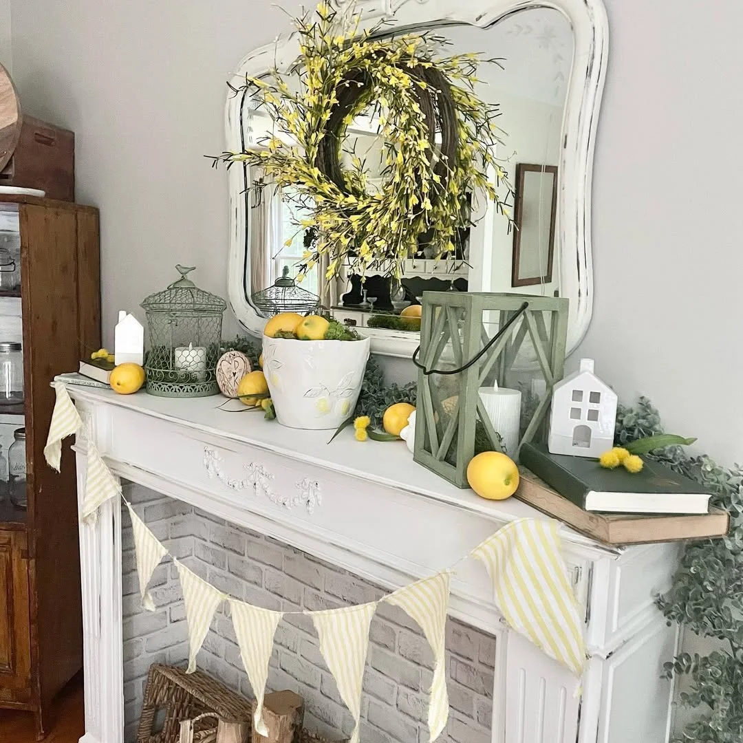 Fresh Lemon-Themed Summer Mantel