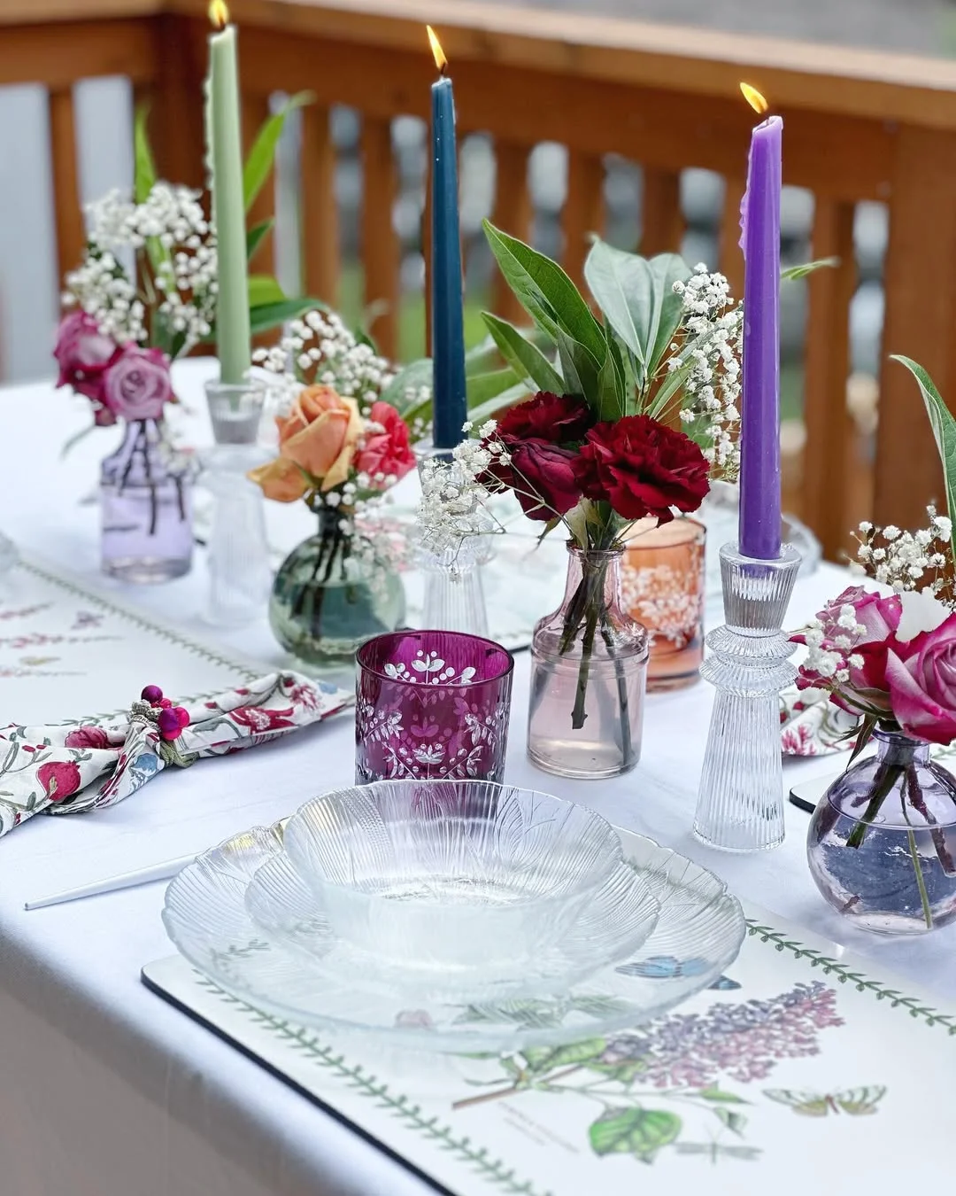 Romantic Jewel-Toned Candlelit Dinner