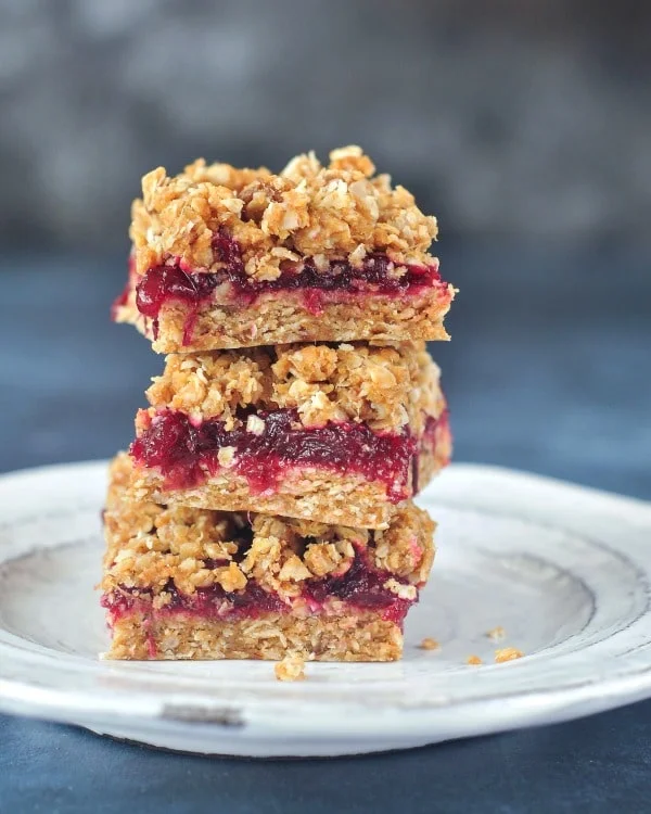 Cranberry Oat No Bake Bars