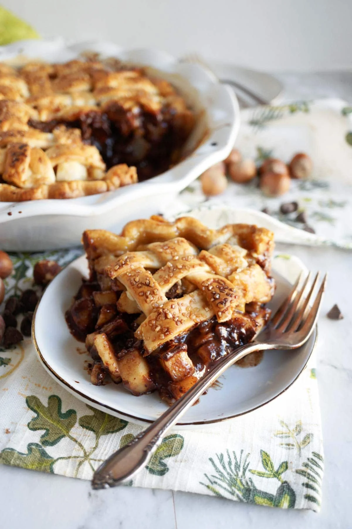 Chocolate Hazelnut Pear Pie