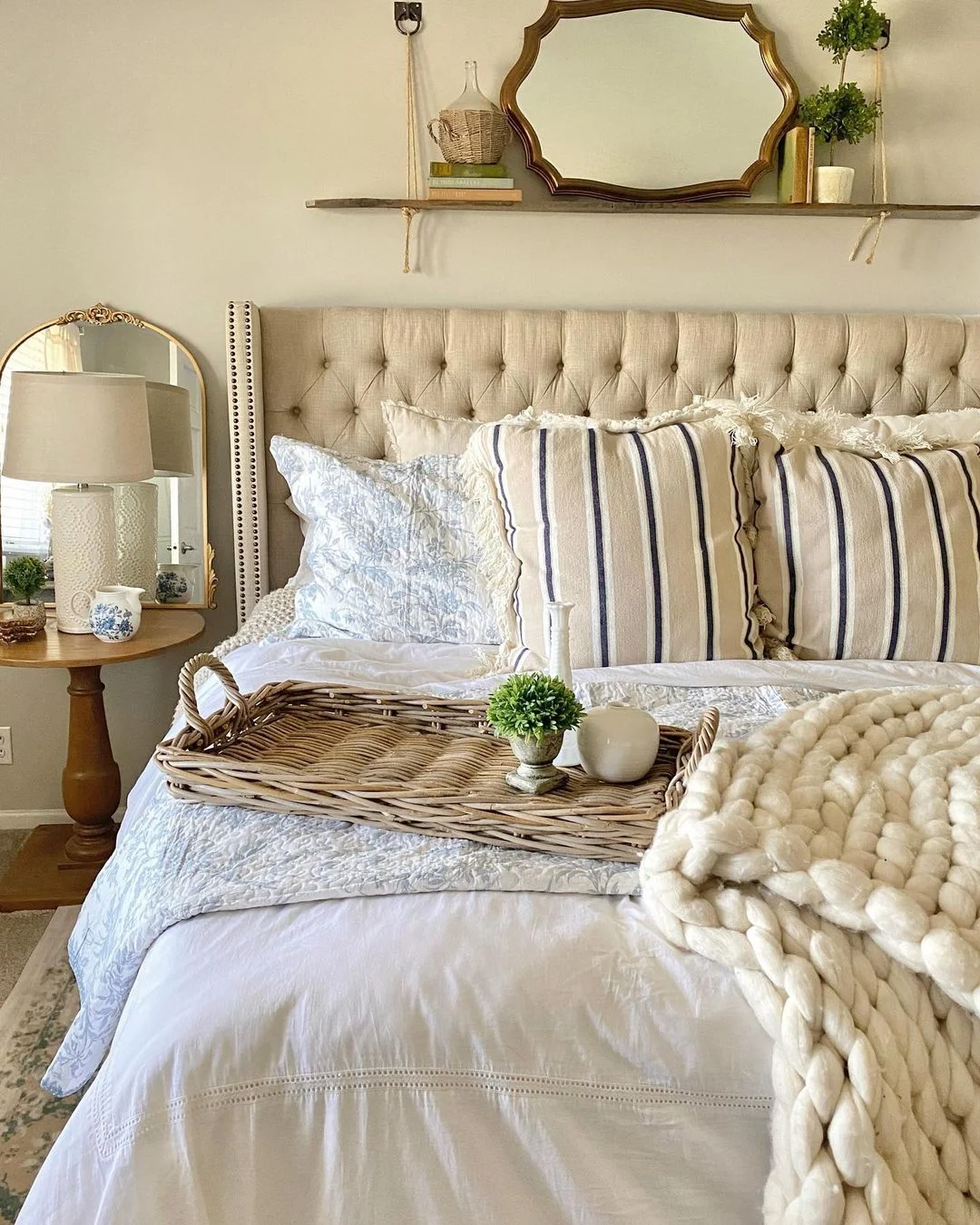 Tufted Headboard: French Country Charm