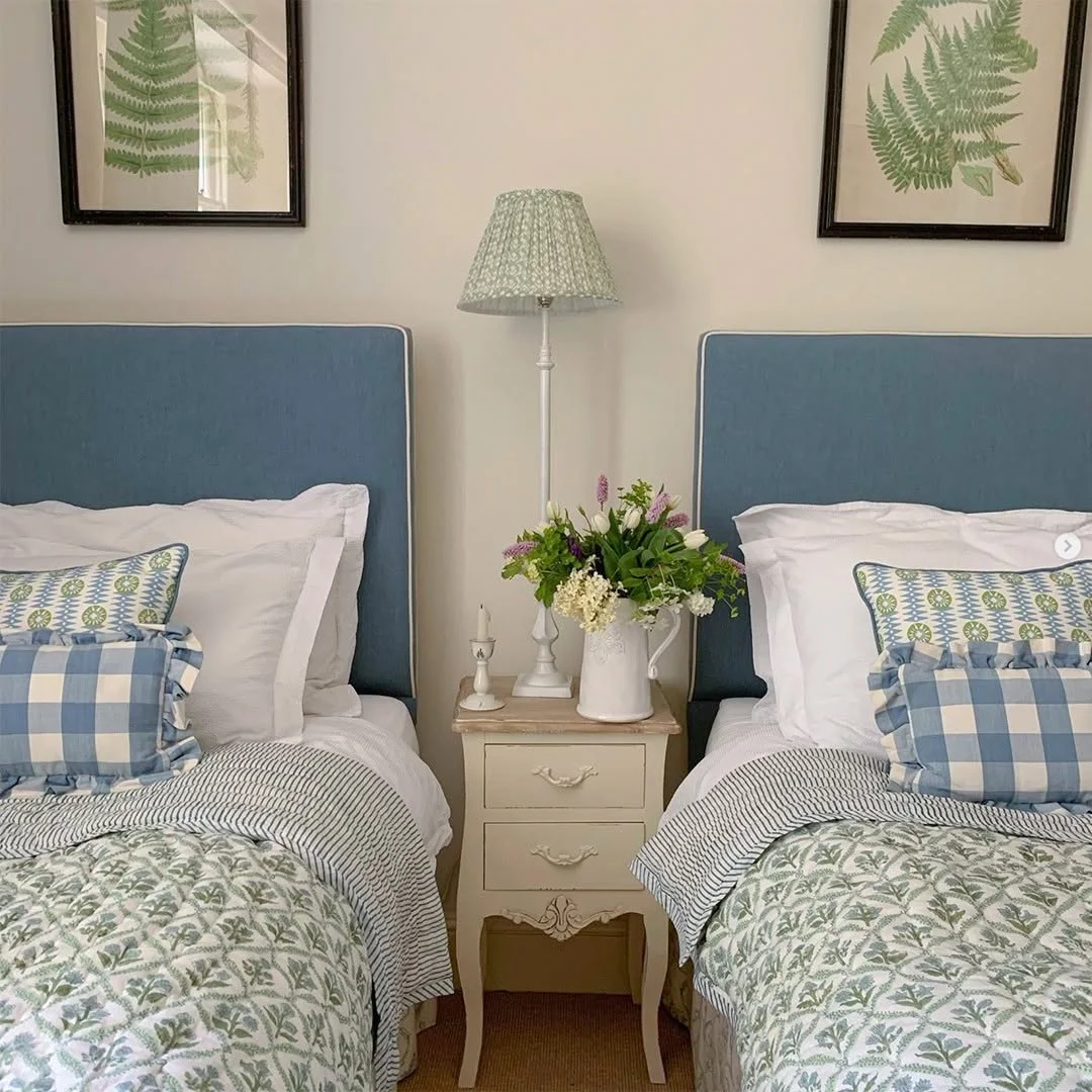 Twin Beds of Botanical Bliss