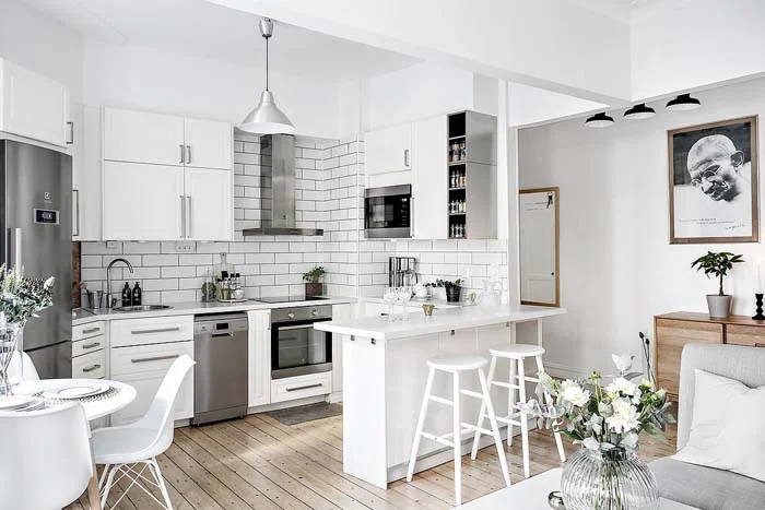 Enhance Your Kitchen with a Classic White Tile Backsplash