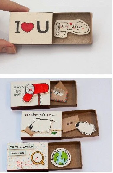 Mini Matchbox Valentine&#39;s - Tiny Love Notes