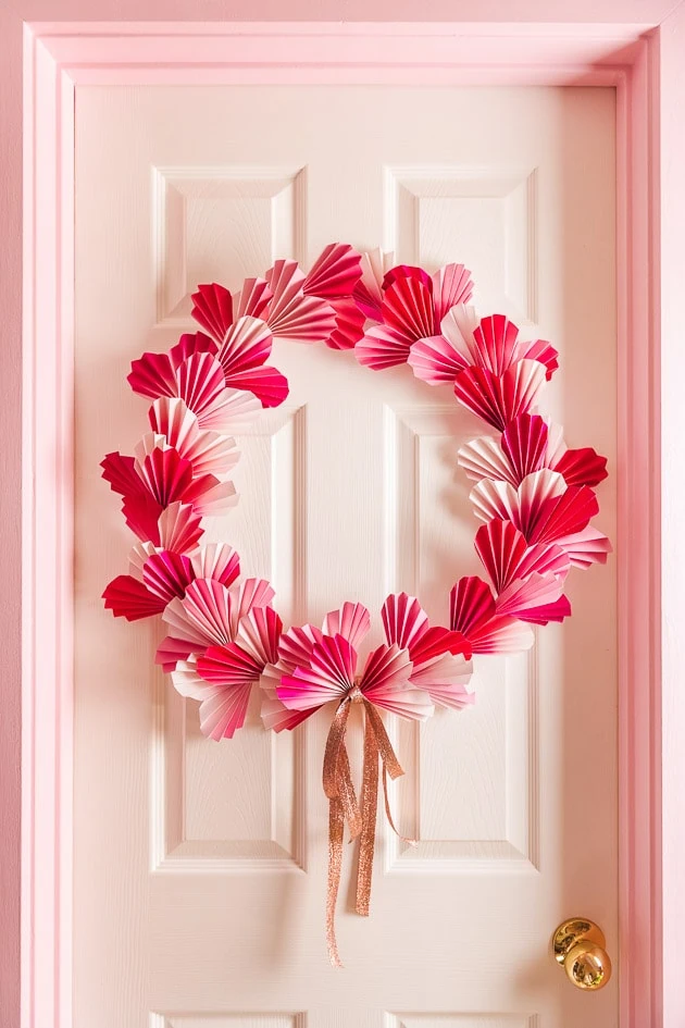 DIY Paper Heart Wreath