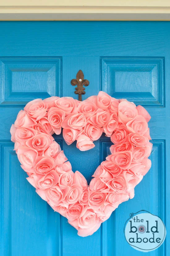 Coffee Filter Heart Wreath