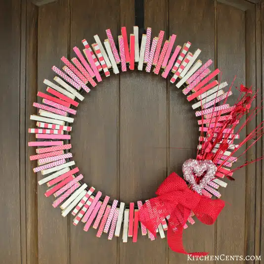 DIY Reversible Clothespin Wreath