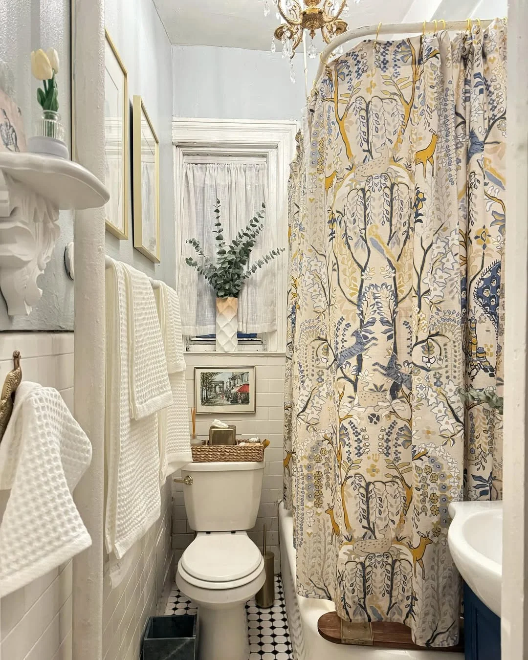 Whimsical Vintage-Style Bathroom