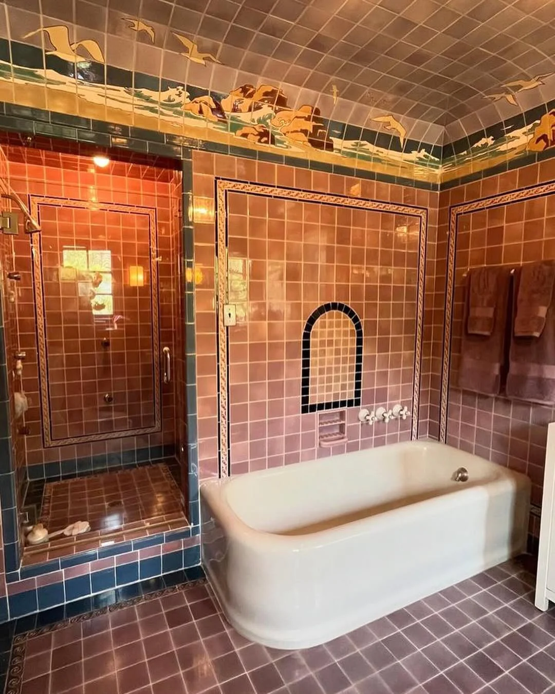 Vintage Coastal Tile Bathroom