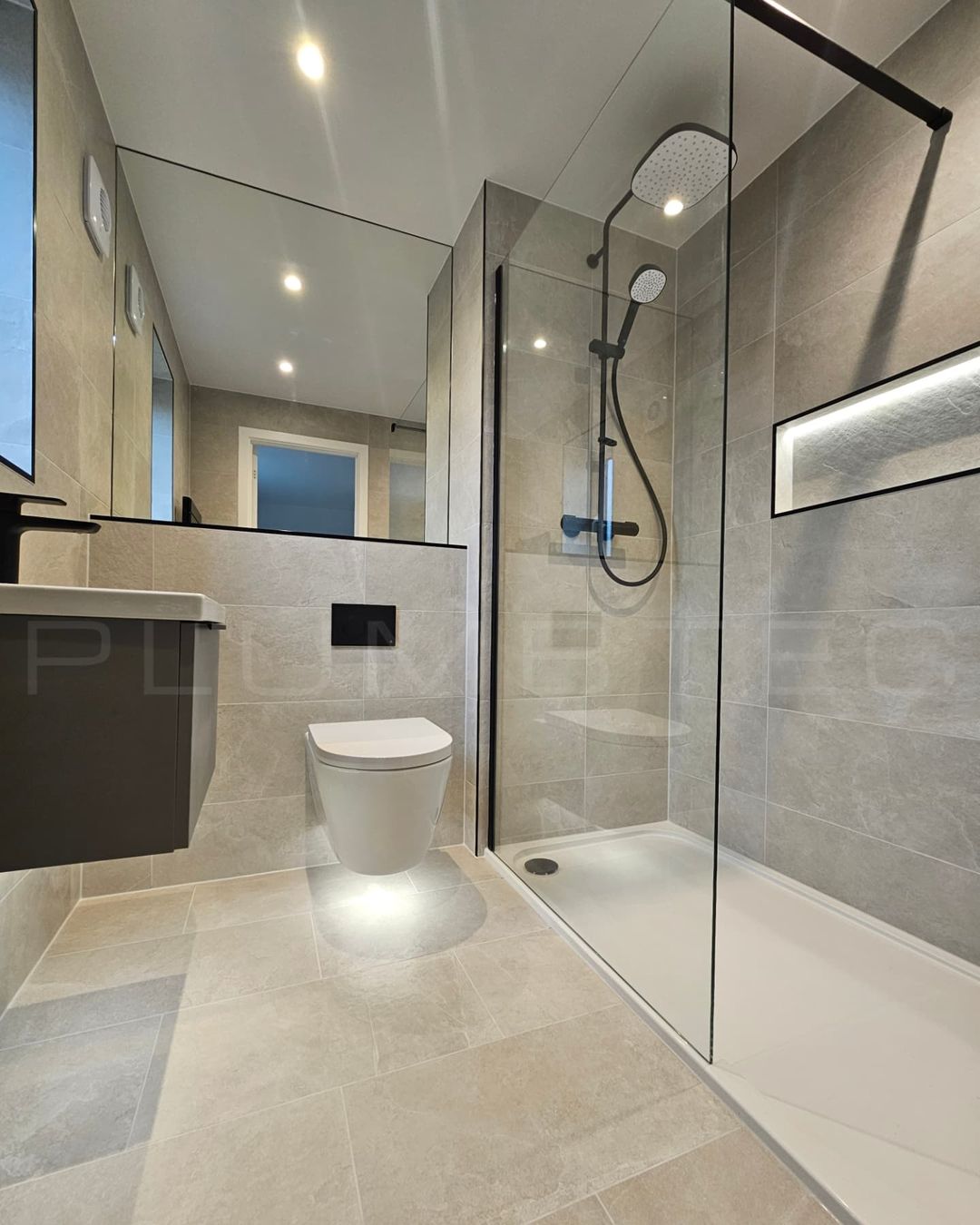 Sleek Walk-In Shower Oasis