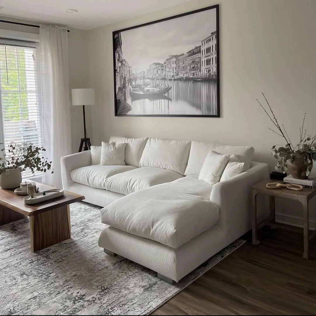 Modern White Sectional Living Room