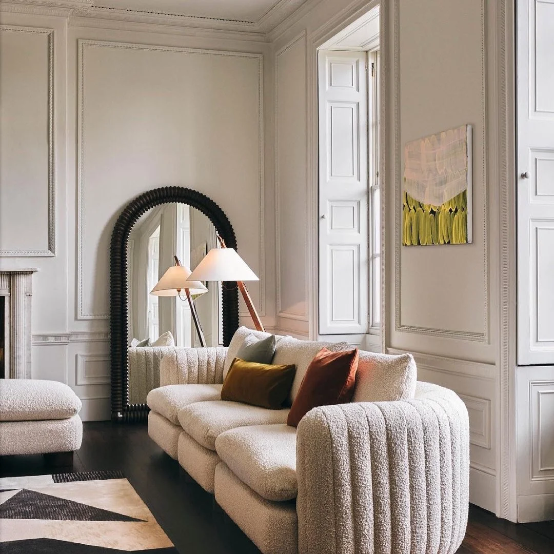 Textured Sofa in Elegant Living Room