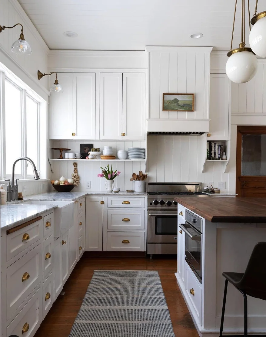 White Kitchen with Shiplap Charm