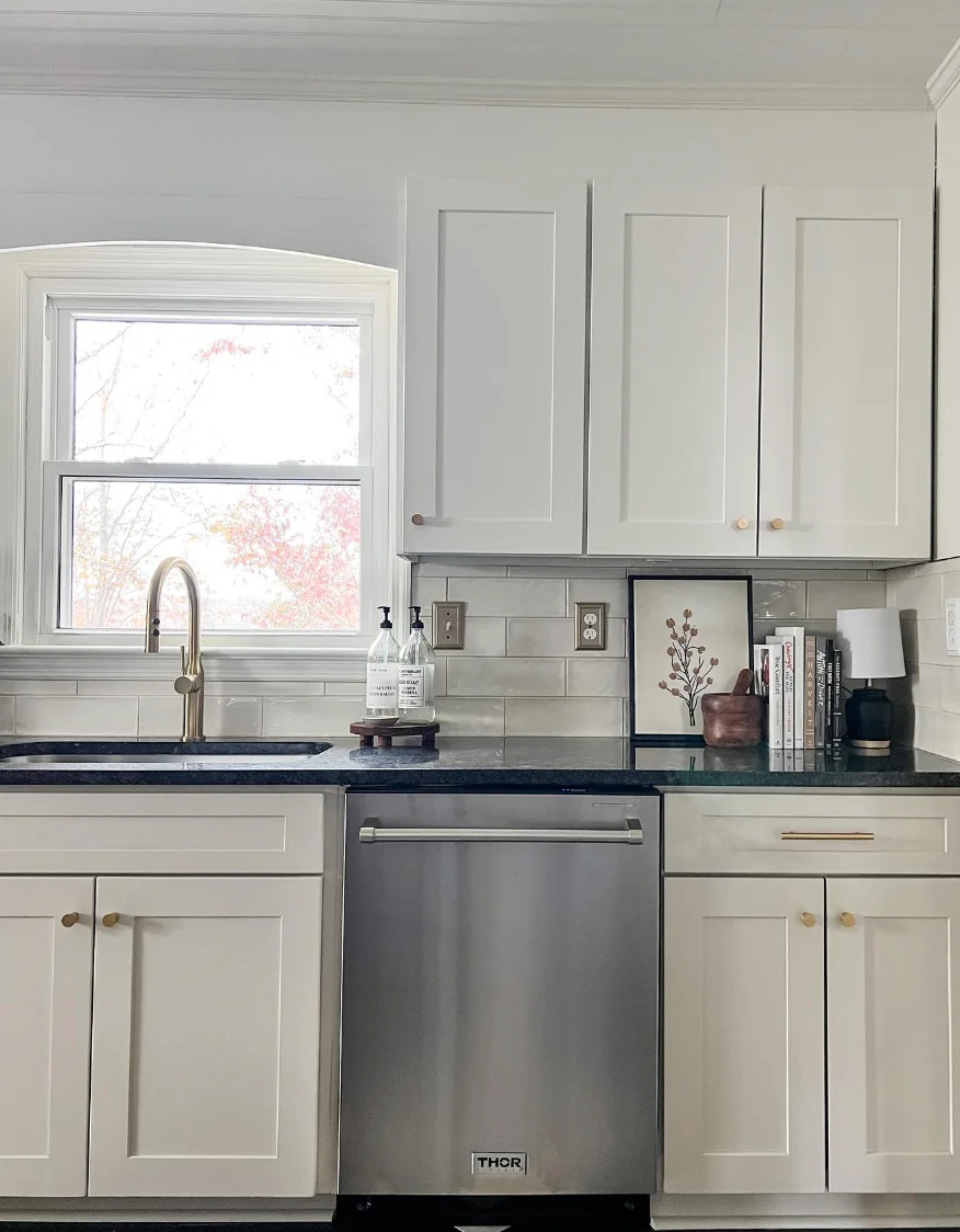 Rose Gold Elegance for White Cabinets