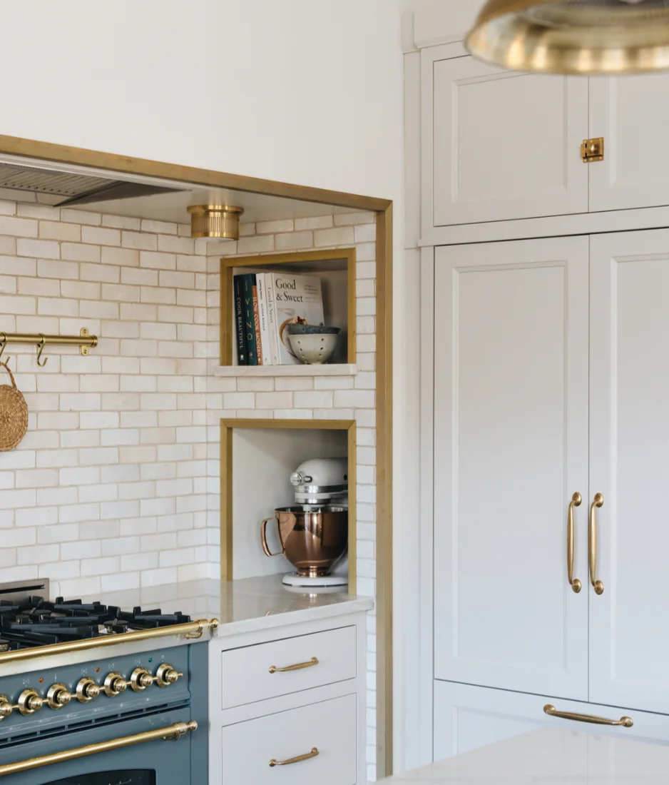 Timeless Luxury: White and Gold Kitchen