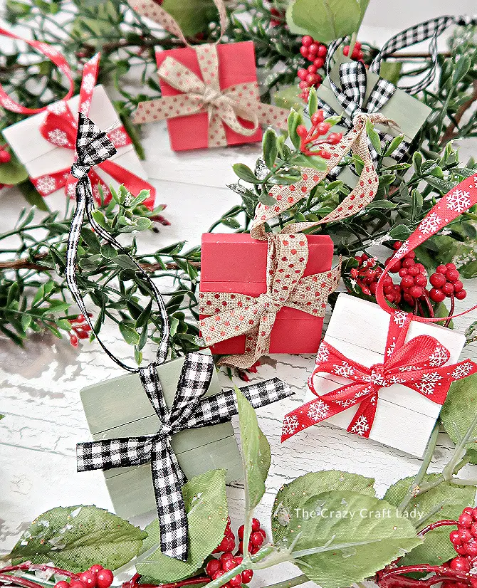 DIY Jenga Christmas Ornaments