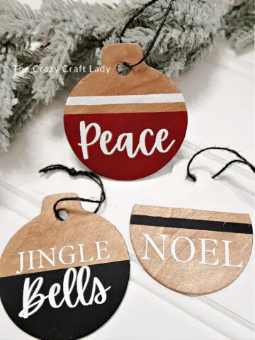 DIY Modern Colorblock Christmas Ornaments