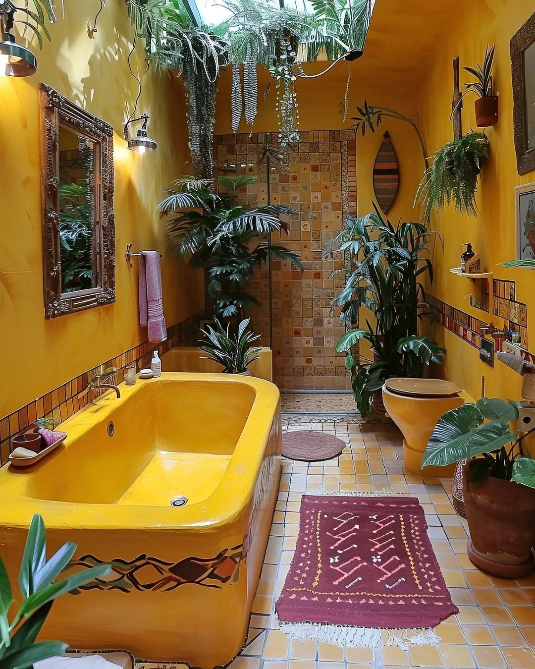 Sunshine Escape: A Yellow Bathroom Oasis