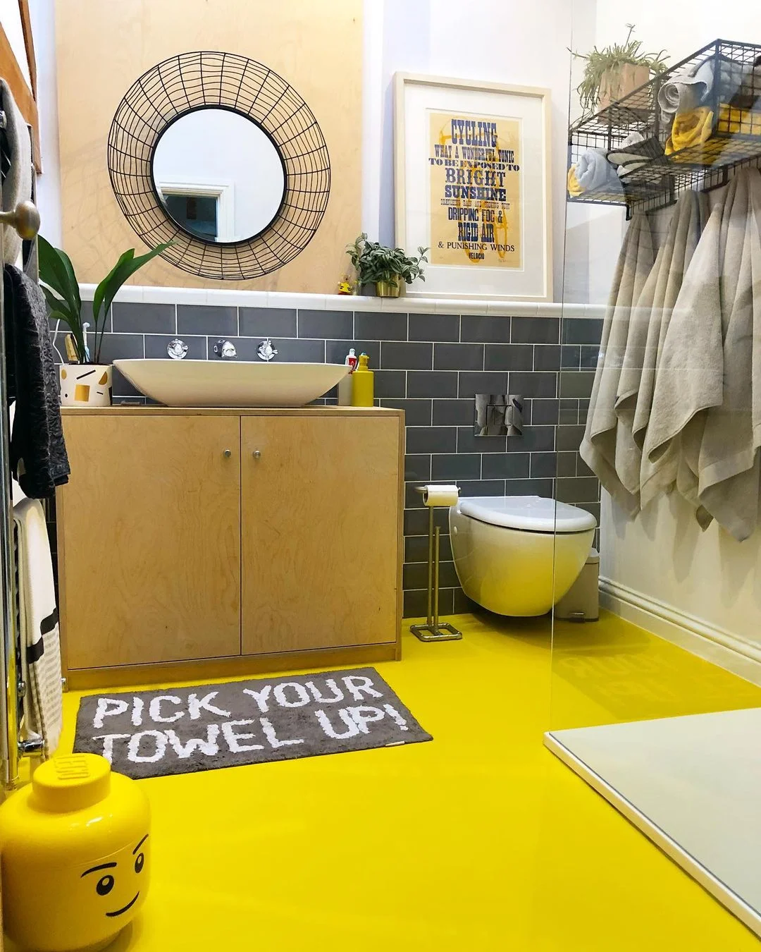 Yellow Pop: A Playful &amp; Modern Bathroom